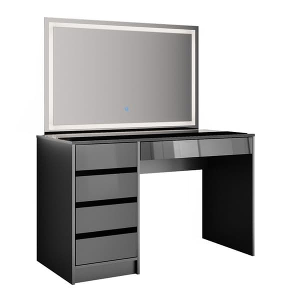 Vicco Sminkbord Sminkbord Sminkbord kista Sherry antracitspegel (LED-spegel)