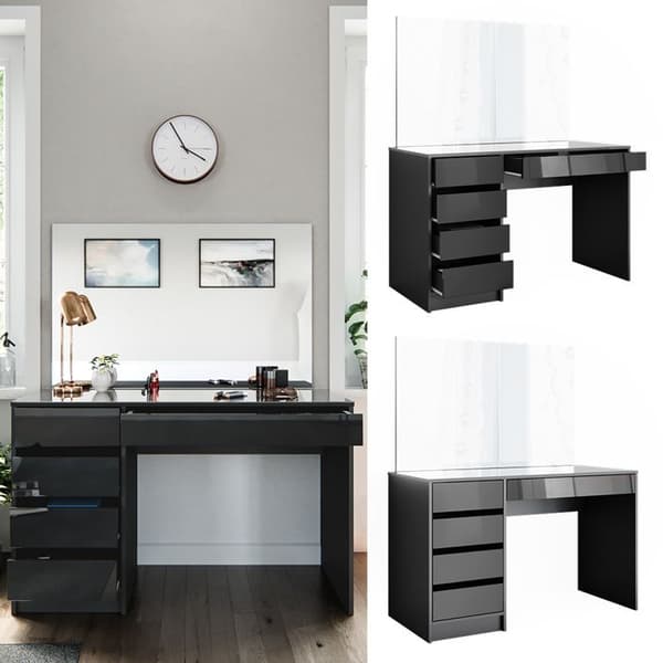 Vicco Sminkbord Sminkbord Sminkbord Chest Sherry Antracit Spegel