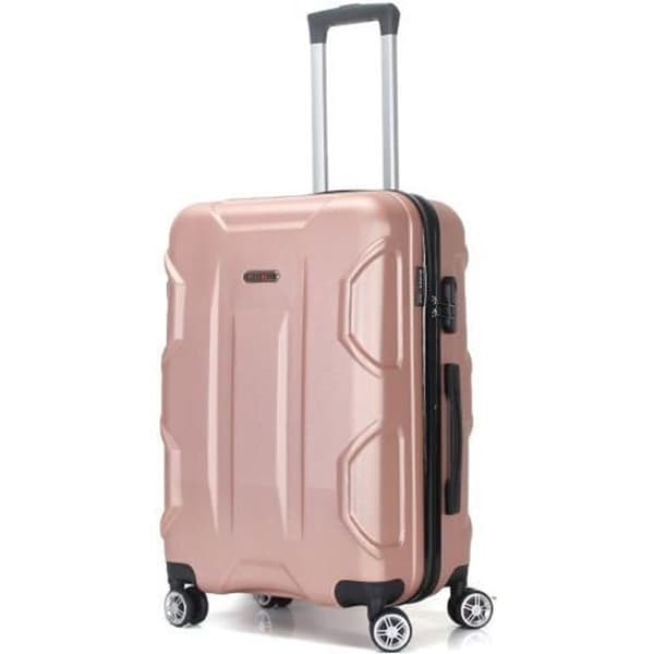 Stor resväska - SUPERFLY - Palace - 8 hjul - Stel ABS - Rose Gold
