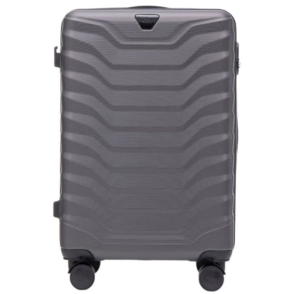 WINGS Keskitason Kova Matkalaukku, 63L, 4 Pyörää, Tummanhaarmaa