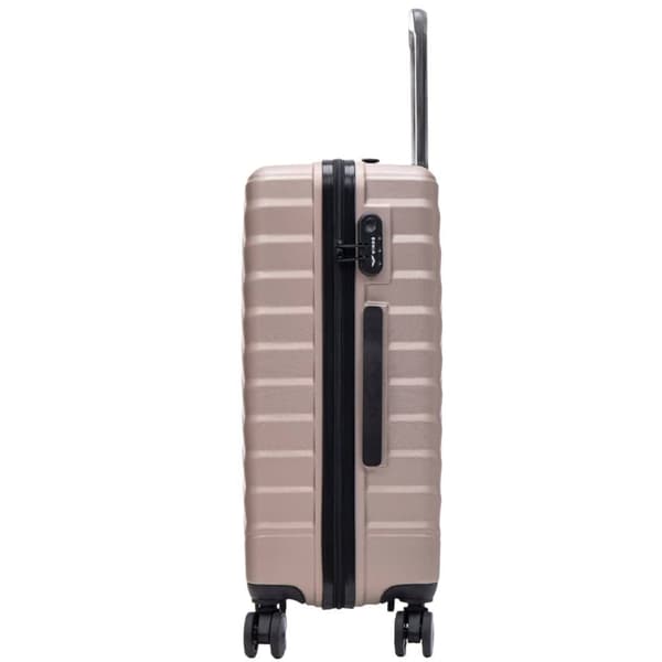 WINGS Eleganta 4-dels Champagne Bagageset i Hård ABS med 4 Hjul