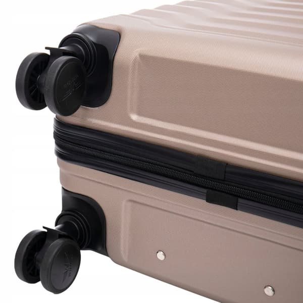 WINGS Eleganta 4-dels Champagne Bagageset i Hård ABS med 4 Hjul