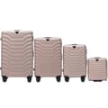 Miniatyrbild 1 av 11: WINGS Eleganta 4-dels Champagne Bagageset i Hård ABS med 4 Hjul