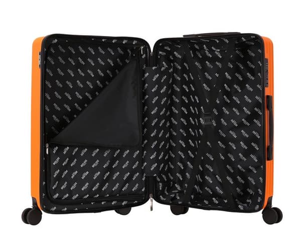 DEELUXE - Kabinväska 4 hjul dubbel ABS hård 34x55x23cm URBANITE ORANGE