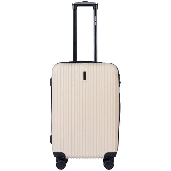 WINGS Egret Medium Kuffert med Udvidelse 24" Beige ABS+ Sikkerheds Lås