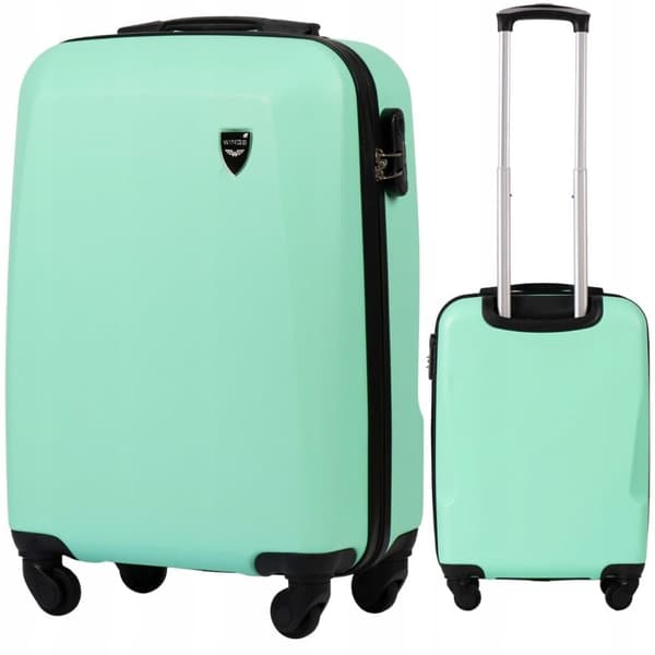 WINGS Kabinekuffert - Hårdt ABS, 4 hjul, Gul, 38L, Lås, Unisex
