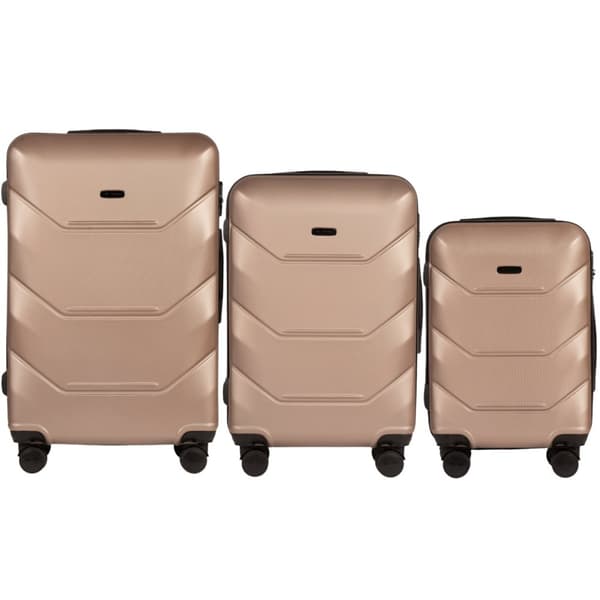 Wings Peacock 2.0 Tre-Delar Bagageuppsättning - Champagne Gold