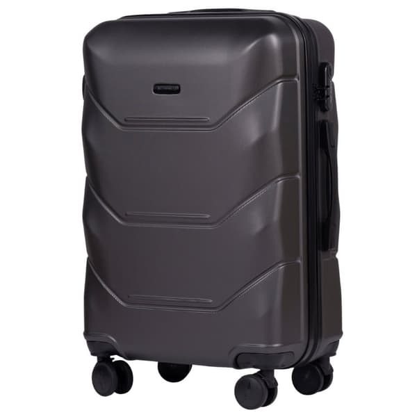 Wings Smart Sæt 3 Trolley-kufferter i Mørkegrå - Peacock 2.0 Kollektion