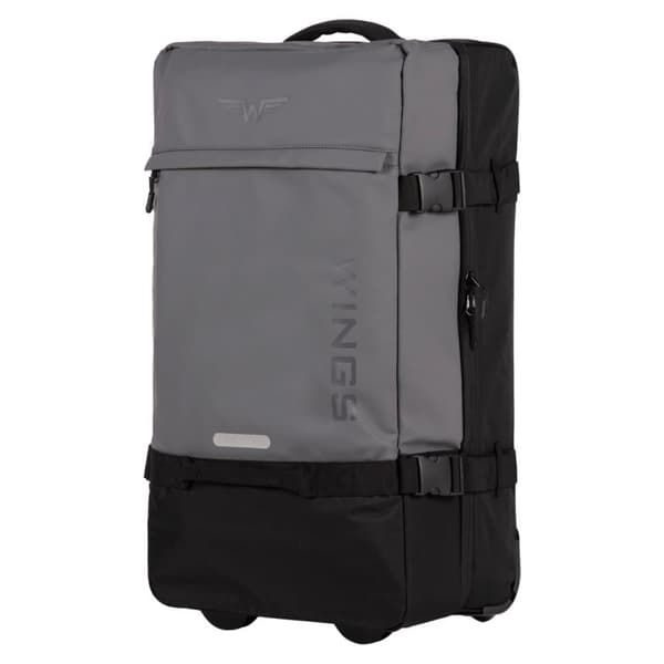 WINGS STORK Mjuk Resväska, 26" Grå, 66L, Polyester, 2 år Garanti