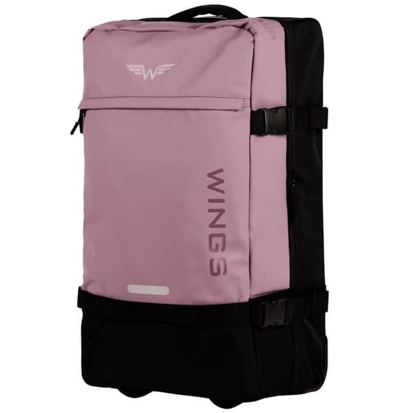 WINGS STORK Stor Rejsekuffert 66L Lys Lilla, 2 Hjul, Polyester
