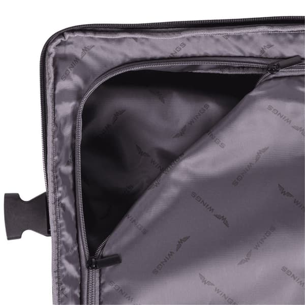 WINGS Letvægts Kabinekuffert 20" i Grå - 36L Blød Bagage Design