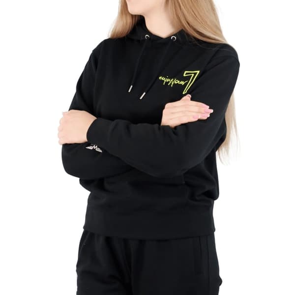 Unisex Sort Oversize Jogging Sæt med Wings Broderi XL