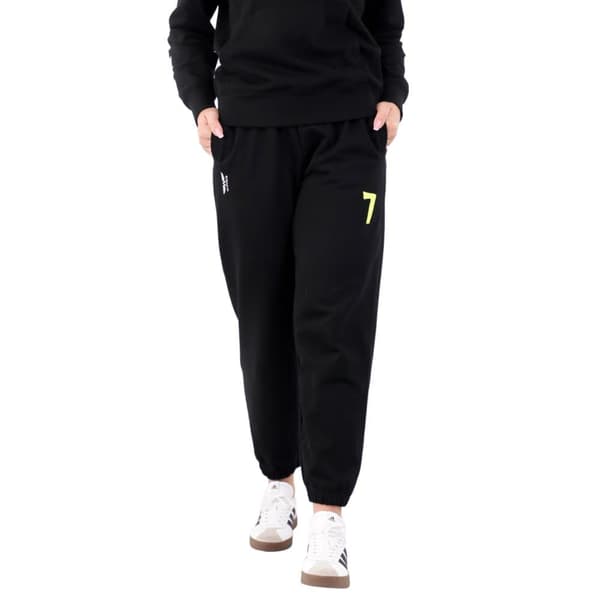 Unisex Sort Oversize Jogging Sæt med Wings Broderi XL
