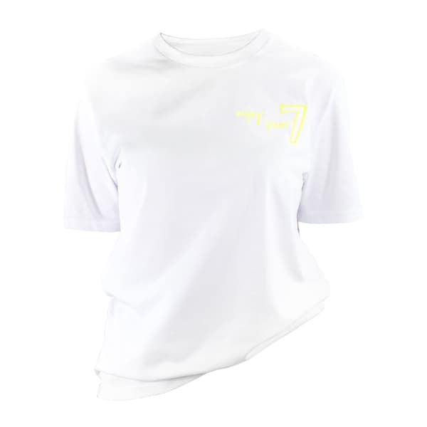 Unisex Oversize T-Shirt med Broderet "7" - Paprocki & Brzozowski - Hvid L