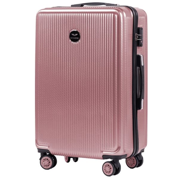 Wings African Eagle Pink Kuffertsæt - Hård Polycarbonat, 5 Års Garanti