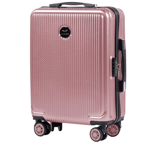 Wings Kabinekuffert 20" Rød - Let Hardcase med 4 Hjul & Kodelås