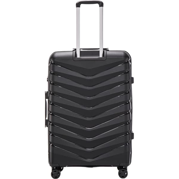 Wings PHOENIX Suuri Kova Matkalaukku, 28", Musta, Polipropyleni, 4 Pyörää, TSA Lukkomenetelmä, 10 Vuoden Takuu