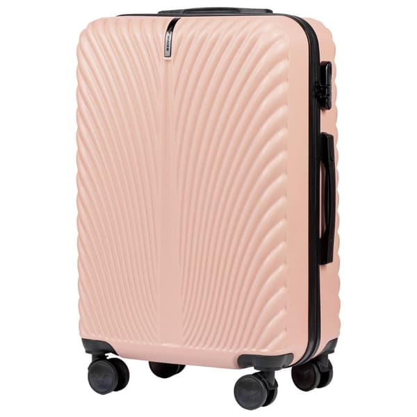 Wings SWAN PINK 4-delars Resväsksats - Rosa, Hårdskal, TSA-lås