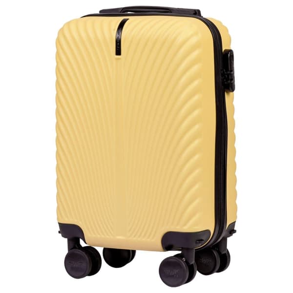 Swan 18" Kova Keltainen Käsimatkatavara, 4-pyöräinen, 28L, Koodilukko