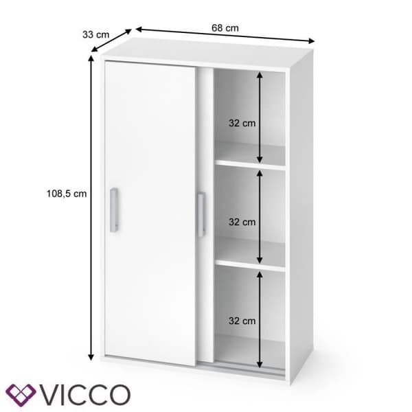 VICCO FALK klädskåp, linneskåp, skjutdörrsmöbler, barn, byrå