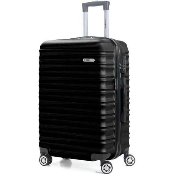 Resväska Helg | Medelstor Resväska 65x40x25cm | Robust ABS | 4 hjul 360° | Inbyggt lås | Svart