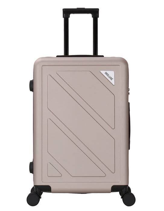 DEELUXE - Kabinväska 4 hjul dubbel hård ABS 34x55x23cm DOWNTOWN BEIGE SAND