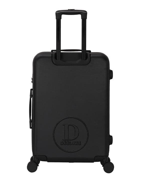 DEELUXE - Mellanstor resväska 40x65x25cm ABS Hård 4 dubbla hjul CITYVIEW SVART