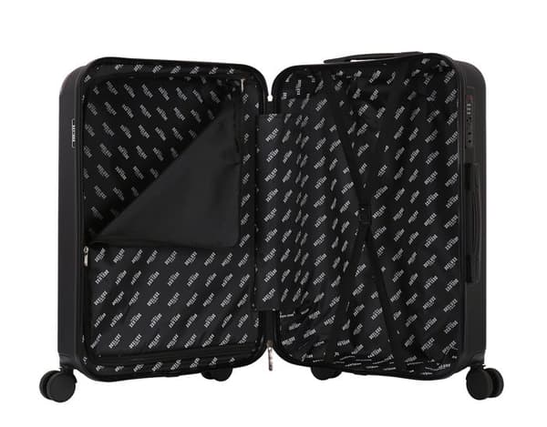 DEELUXE - Mellanstor resväska 40x65x25cm ABS Hård 4 dubbla hjul CITYVIEW SVART