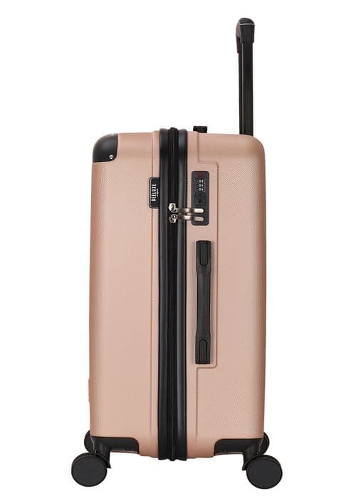 DEELUXE - Resväska med 4 hjul dubbel ABS hård 34x55x23cm CITYVIEW CHAMPAGNE