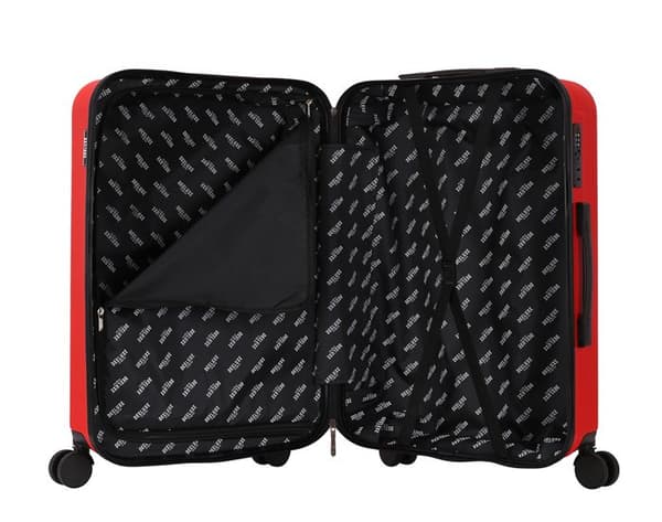 DEELUXE - Kabinväska 4 hjul dubbel ABS hård 34x55x23cm CITYVIBE RÖD