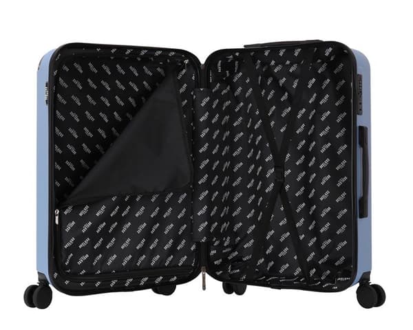 DEELUXE - Kabinväska 4 hjul dubbel ABS hård 34x55x23cm CITYVIEW ICE BLUE