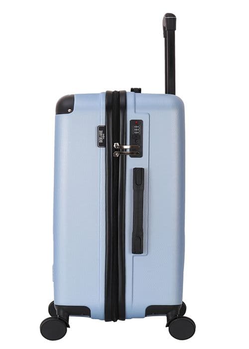 DEELUXE - Kabinväska 4 hjul dubbel ABS hård 34x55x23cm CITYVIEW ICE BLUE