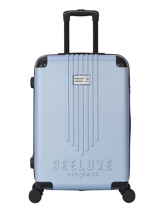 DEELUXE - Kabinväska 4 hjul dubbel ABS hård 34x55x23cm CITYVIEW ICE BLUE