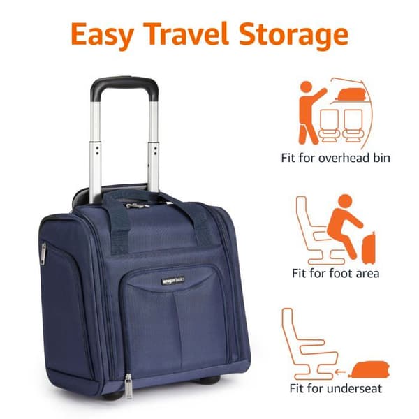 Resväska eller bagage säljs ensam Basics - NB23066-14-BLQ - Bagaglio per vano sottosedile, 35,5 cm, Marinblå