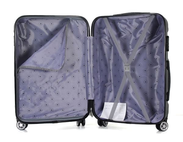 Valise Cabine 4 Hjul 50x31x22cm ABS Hård - PALACE - Superfly (Grå Antracit)