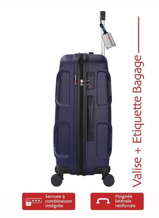 Kabinväska - ADC - Terra Blå - 55cm - Hård ABS - 4 hjul 360°