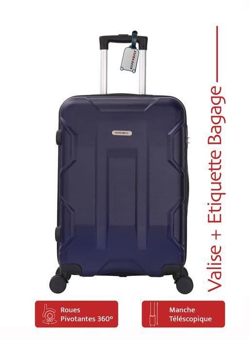 Kabinväska - ADC - Terra Blå - 55cm - Hård ABS - 4 hjul 360°