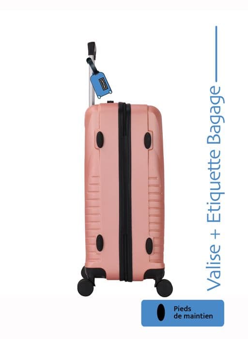 Mellan Resväska - ADC - 65cm - Styv - 4 Hjul 360° - 65L - Rosa