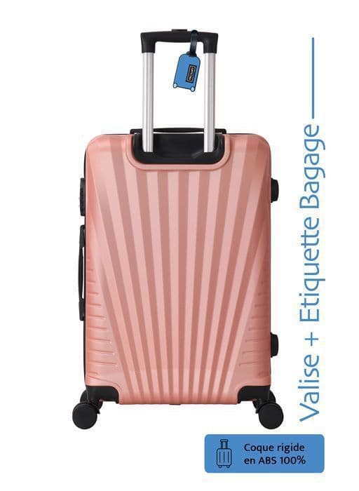 Mellan Resväska - ADC - 65cm - Styv - 4 Hjul 360° - 65L - Rosa