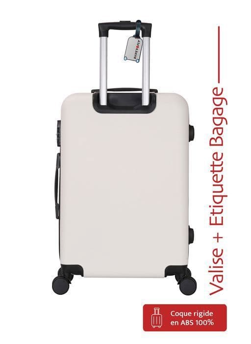 Mellan resväska 65cm - ADC - Hård - 4 hjul 360° - 30kg - 65L - Bagagetag erbjuds