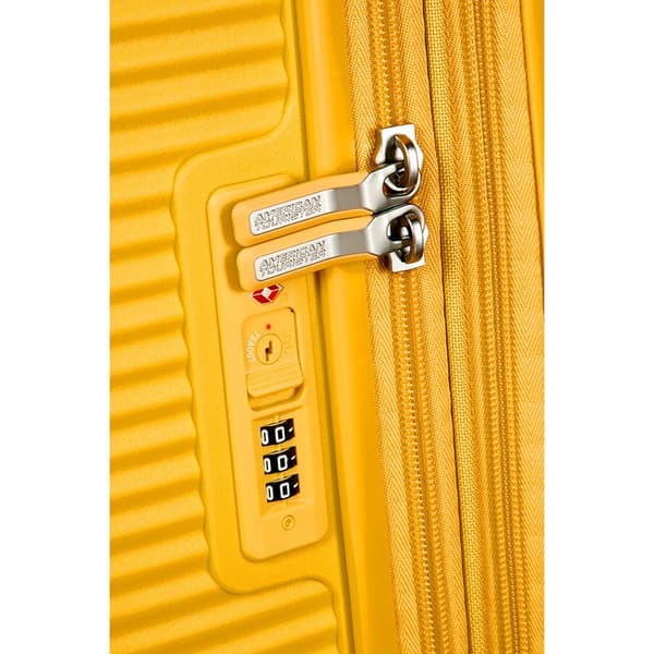 American Tourister Soundbox EXP kabine kuffert - gylden gul
