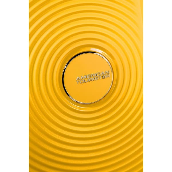 American Tourister Soundbox EXP kabine kuffert - gylden gul