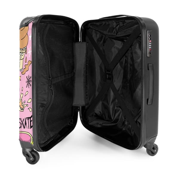 NoBoringSuitcase Resväska - 72L Incheckat Bagage Väska - Koffert med Hjul - 72L Flightcase Resvagn