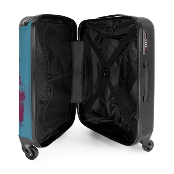 NoBoringSuitcase Resväska - 72L Incheckat Bagage Väska - Koffert med Hjul - 72L Flightcase Resvagn