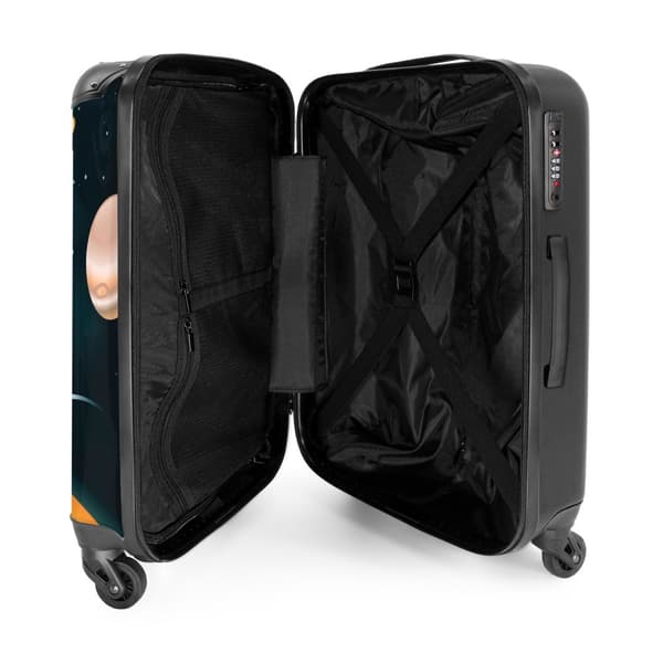 NoBoringSuitcase Resväska - 72L Incheckat Bagage Väska - Koffert med Hjul - 72L Flightcase Resvagn