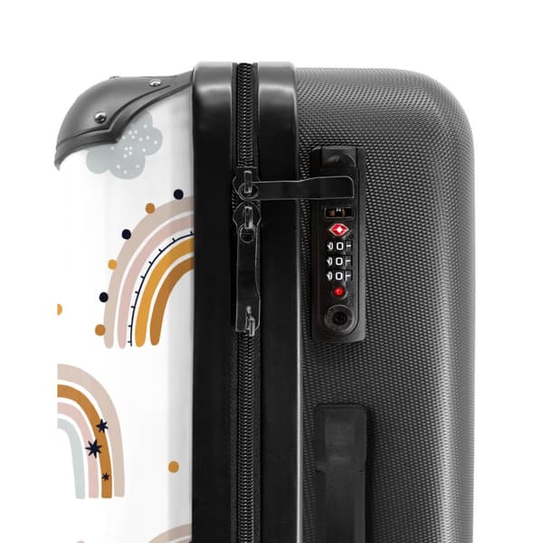 NoBoringSuitcase Resväska - 72L Incheckat Bagage Väska - Koffert med Hjul - 72L Flightcase Resvagn