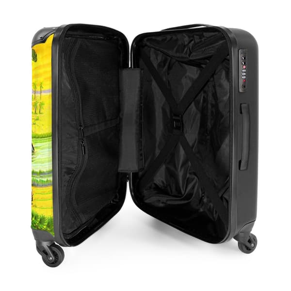 NoBoringSuitcase Resväska - 72L Incheckat Bagage Väska - Koffert med Hjul - 72L Flightcase Resvagn - 67x43x25cm - Rullväska för Pojkar