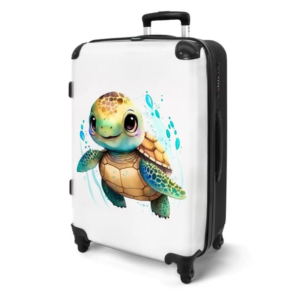 NoBoringSuitcase Resväska - 72L Incheckat Bagage Väska - Koffert med Hjul - 72L Flightcase Resvagn