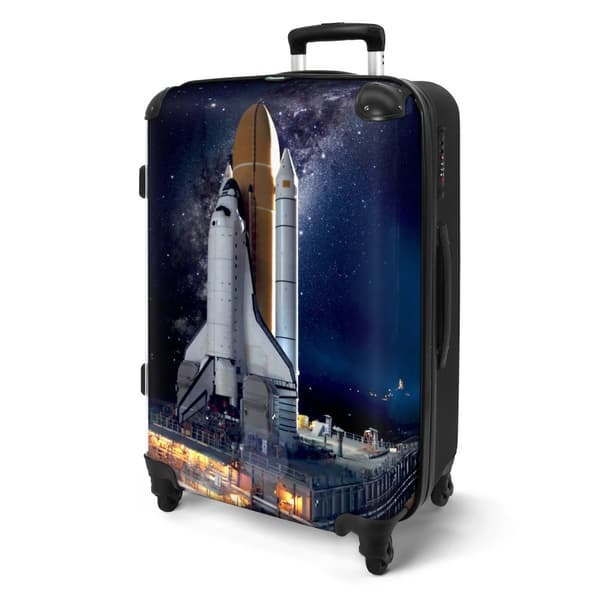 NoBoringSuitcase Resväska - 72L Incheckat Bagage Väska - Koffert med Hjul - 72L Flightcase Resvagn
