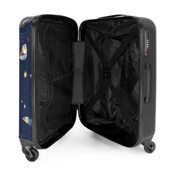 NoBoringSuitcase Resväska - 72L Incheckat Bagage Väska - Koffert med Hjul - 72L Flightcase Resvagn